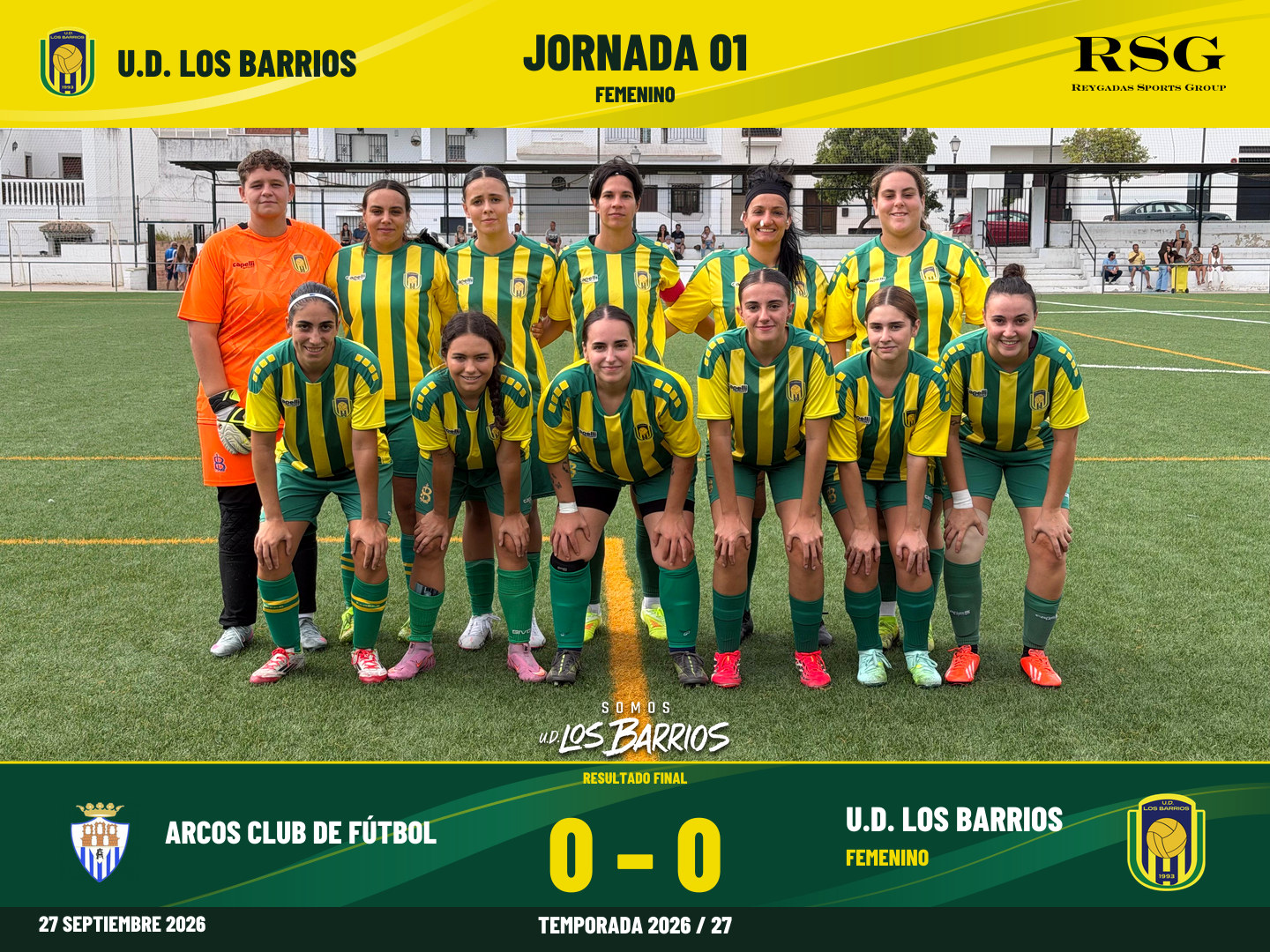 Arcos 0–0 Los Barrios: un punto para empezar a sumar.