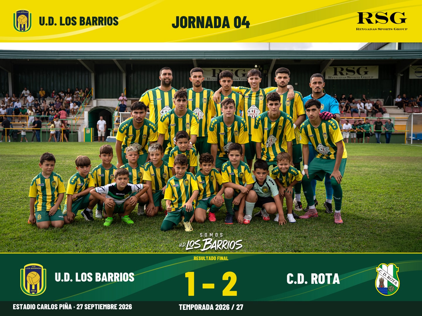 Los Barrios 1–2 Rota: gracias, afición.